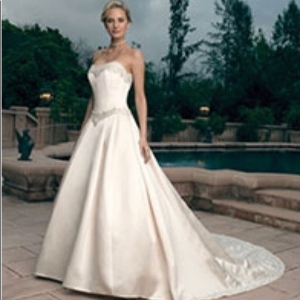 Casablanca ball gown wedding dress with full train